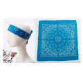 Hersteller von Custom Sapphire Blue Cotton Paisley Printing Western Bandannas